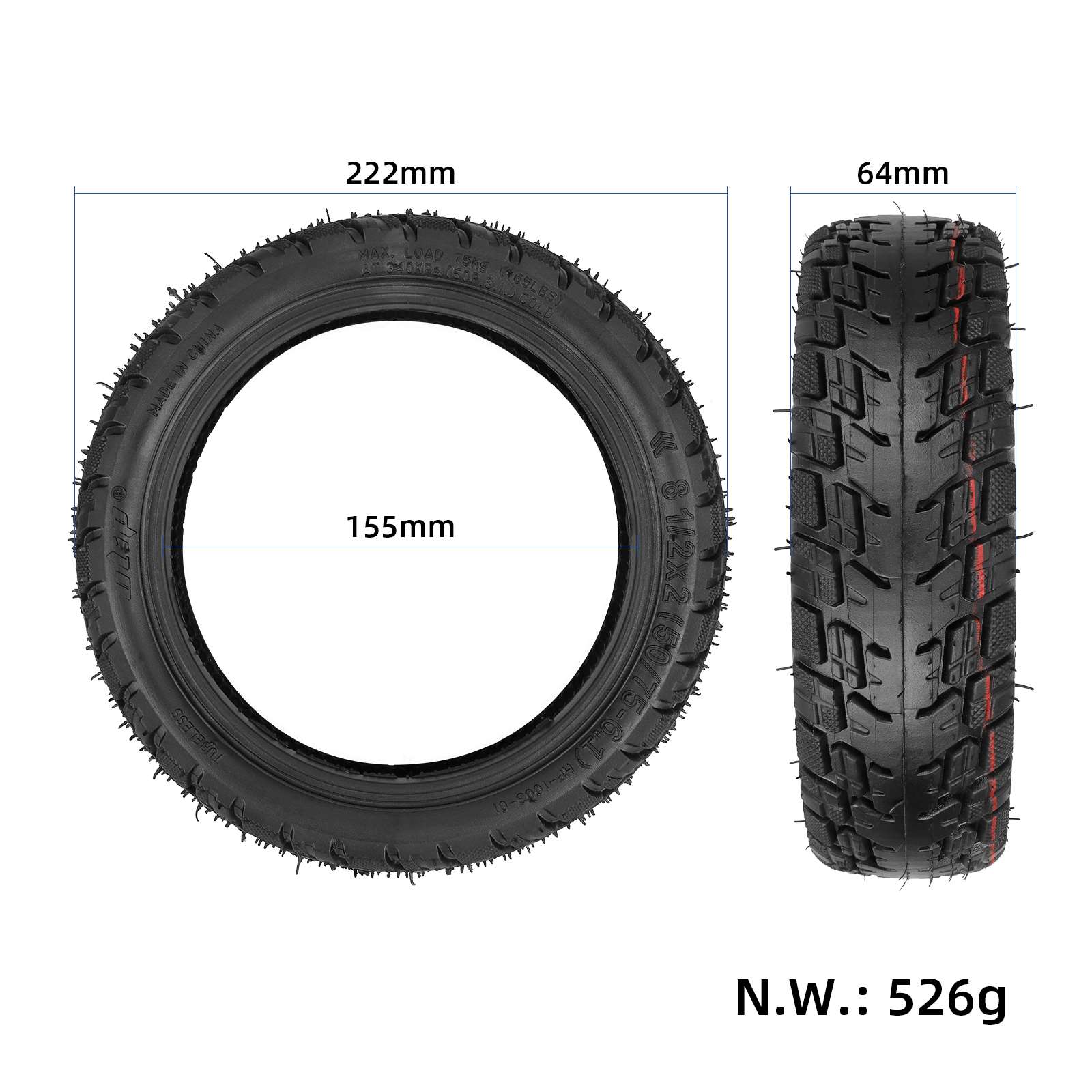 Tire - [50/75-6.1], [8.5x2], Ø230x50 mm - Ulip Off-Road [093]