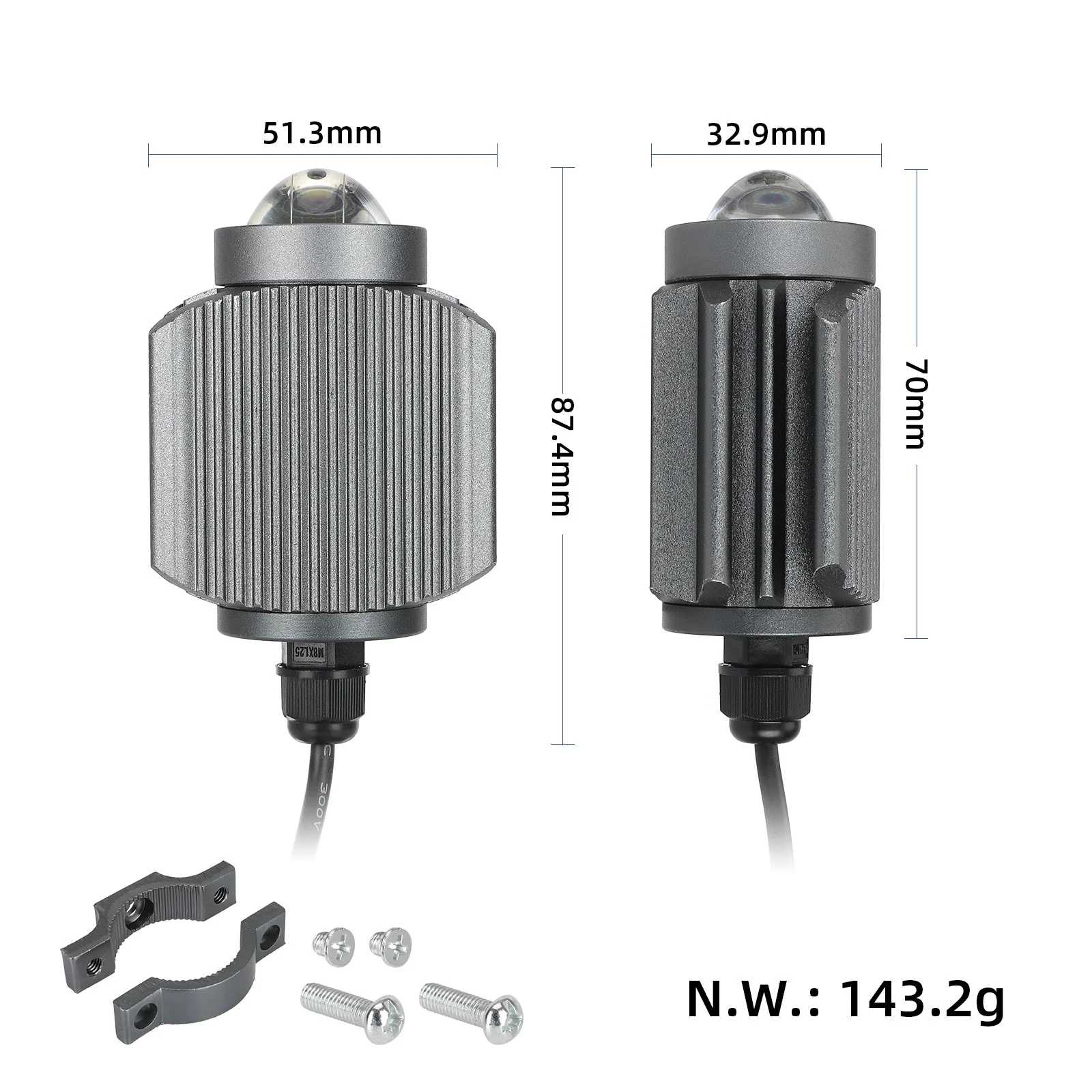 Cobra Headlight with Tube Clamp [451]