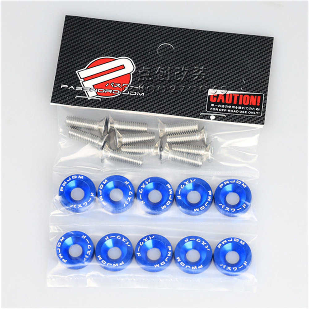 დეკორატიული M6 ზომის საყელური - ლურჯი - 1 ცალი [495]